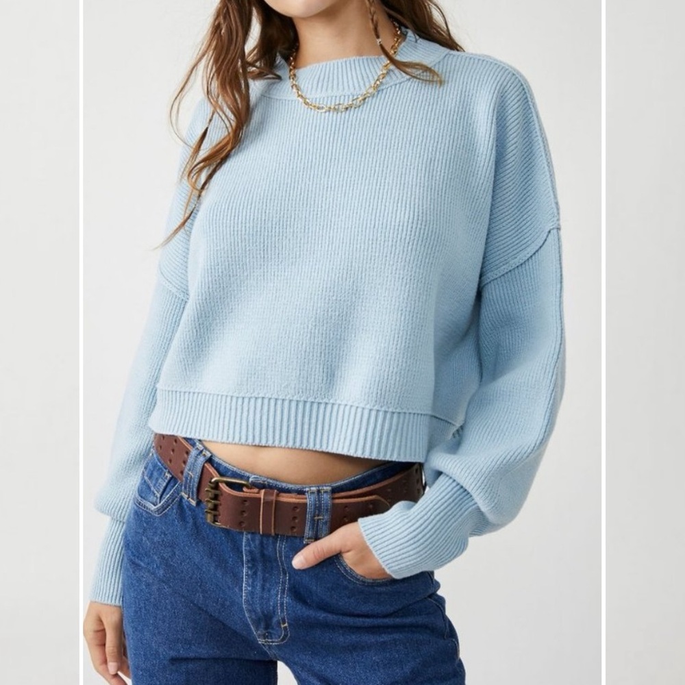 Free People Easy Street Crop Pullover